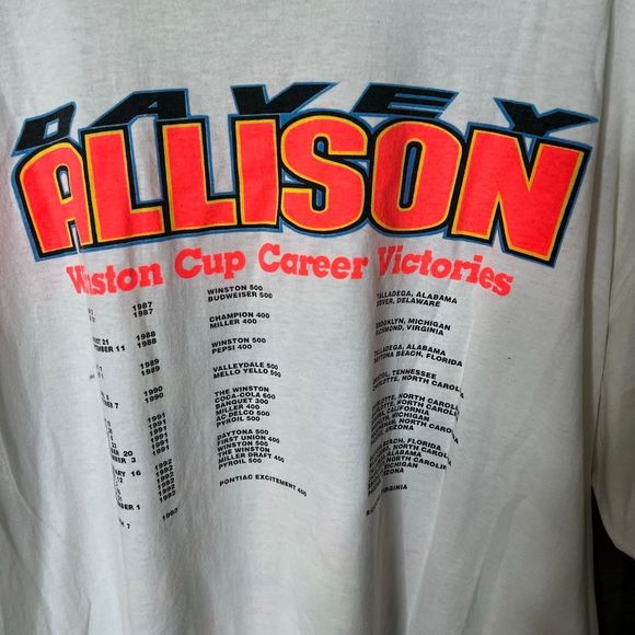 VTG 1993 Nascar Davey Allison T Shirt USA XXL - Picture 4 of 5